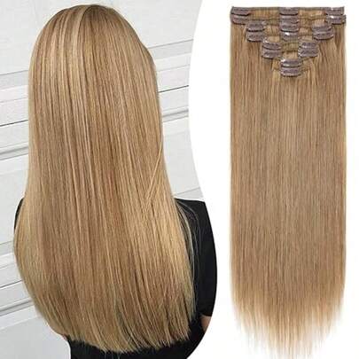 Clip In Hair Extensions Real Human Hair 120g Clip Ins 100% Brazilian Remy Human Hair Extension For Women 8pcs Per Set With 18 Clips Double Weft