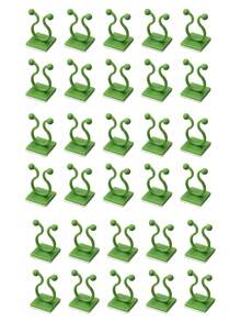 10pcs/20pcs/30pcs Green Tree Climbing Wall Tool Green Tree Fixing Vine Fixing Clamp Climbing Hook Green Buckle Ring Traceless Green Plant Fixing Device - Green - View 9