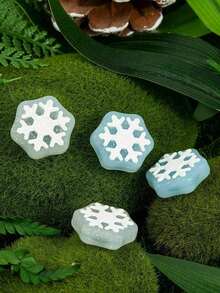 4pcs Snowflake Silicone Joystick Thumb Grip Caps, Analog Stick Protector Compatible With Switch/OLED/Switch Lite - Multicolor - View 1