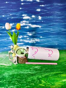 0wa Laa Red Ribbon Water Bottle 32oz, 945ML, With Straw ,Heat Preservation Time More Than 24 H, Cold And Hot Water Can Be Insulated, Can Make Coffee, Frozen Drinks, Beautiful Appearance, Exquisite Workmanship, Suitable For Camping, Work, Indoor And Outdoor Use. - Đỏ và trắng - Xem 5