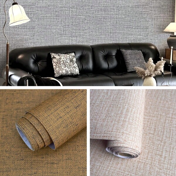 1 Rolle braunes selbstklebendes Vinyl-Tapete, ablösbar und einfach zu installieren. Schlafzimmer, Wohnzimmer Hintergrundwand, Heimdekoration, Küchenschrank, Arbeitsplatte, Möbeldekoration, Kontaktpapier, abziehbare Tapete 40 cm * 500/300/100 cm