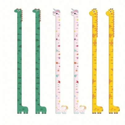 1 miếng dán tường đo chiều cao hình hươu cao cổ, khủng long, kỳ lân, decal biểu đồ tăng trưởng hoạt hình sáng tạo, phù hợp cho phòng bé trai, bé gái và trang trí nhà cửa, tự dính, có thể tháo rời, thời trang, tối giản, tiện dụng.
