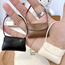 娃娃屋迷你斜挎包，迷你皮包，微缩仿真娃娃服装配饰，娃娃服装装饰迷你包，创意仿真娃娃时尚配饰，微型娃娃服装斜挎包，可爱迷你斜挎包 - 彩色 - 查看 3