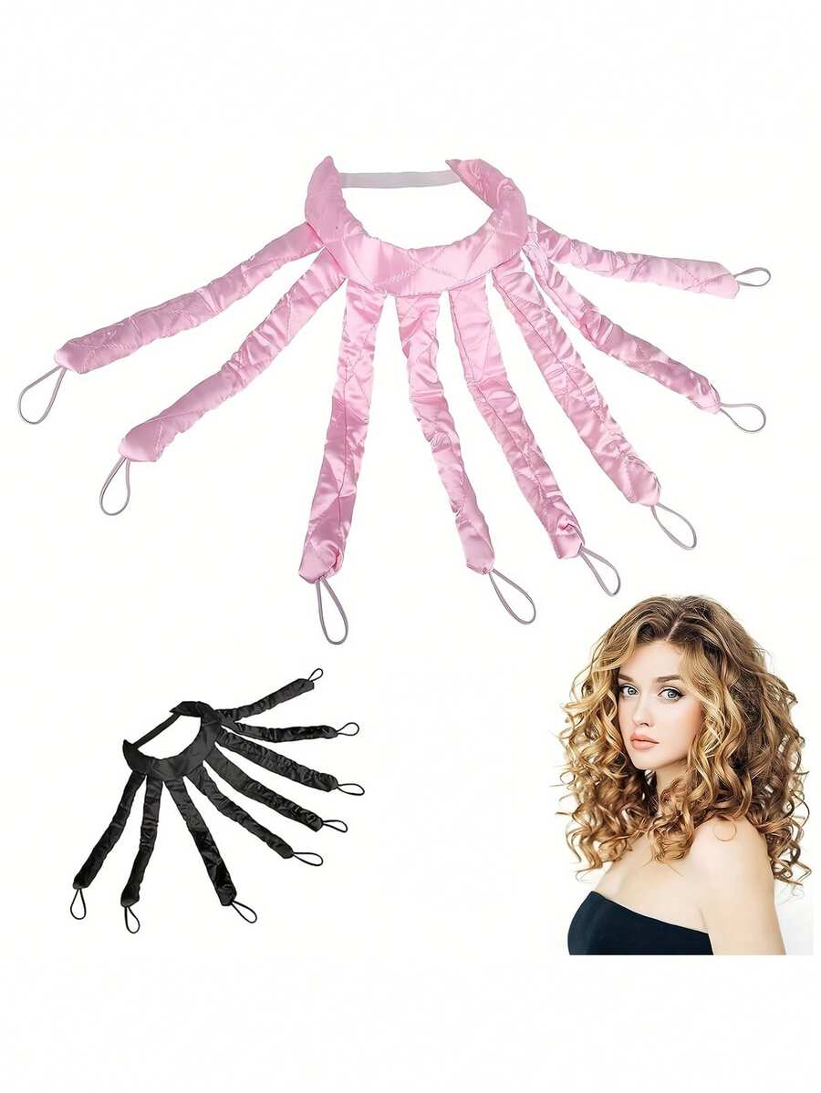 Octopus Shaped No-Heat Hair Curler Wand With Soft Octopus Design, No-Heat Hair Curling Tool For Overnight DIY Hairstyles
