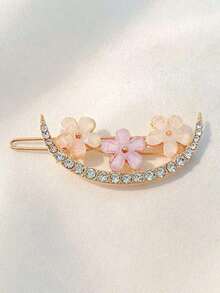 4pcs Girls Floral Petal Hair Clips Flower Hair Pins Decorative Hair Accessories, Mixed Color ZM0Y - 彩色 - 查看 5