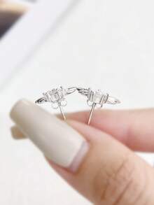 1Pair Classic Exquisite 0.5CT Little Bee Moissanite Diamond Drop Earrings S925 Sterling Silver Wedding Earrings Engagement Stud Earrings Luxury Jewelry For Gifts Girls Women Anniversary - Bee Moissanite Earrings-0.5ct - View 3