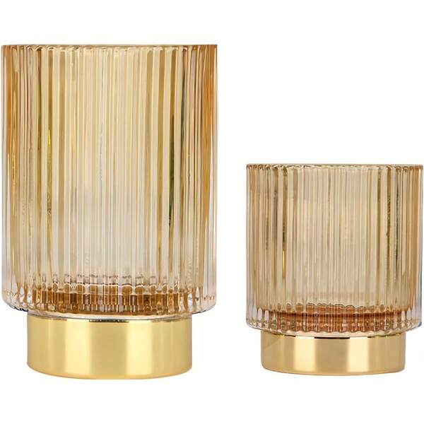 Makeup Brush Holder OrganizerCrystal Cosmetic Makeup Brush Glass Brushes Storage Holder Vintage Makeup Brush Cup Pen Pencil Holder Striped Vase Coffee S+L