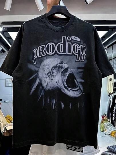 Reprint The Prodigy, The Chemical Brothers Black Short Sleeve T Shirt Men Women