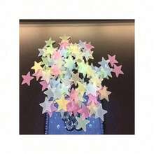 100 Glowing Star Wall Stickers, Fluorescent Ceiling Decorations With Small Pentagrams Shining In The Dark, Suitable For Home, Bedroom, And Room Decoration – Luminous Star Decal, Nightlight Wall Decor, Bedroom Ceiling & Nu