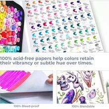Ohuhu Marker Pads Art Sketchbook, 7.6"X10" Large Paper Size, 120LB/200GSM Heavy Smooth Drawing Papers, 60 Sheets/120 Pages, Spiral Bound Sketch Book For Alcohol Markers Christmas Gift - 7.6"x10" - 查看 2