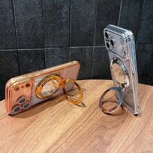 Rhinestone Compatible With IPhone 17 16E 15 14 13 12 11 X XS Max XR Pro Plus Galaxy A02S -A07 A12-A17 A22-A26 A32-A36 A50-A56 S20-S25 Honor Magic OPPO Reno Infinix Smart - Orange - View 7