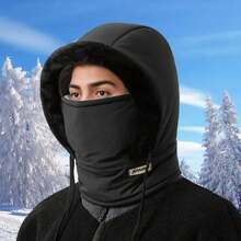 Gorro cálido de invierno para hombres y mujeres, protección para los oídos para ciclismo de otoño e invierno con terciopelo grueso para protección el frío LAR5 - Caqui - Ver 5
