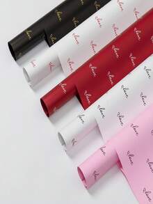 10张情人节新款爱心花朵包装纸，花束包装纸，手工DIY插花材料 - 彩色 - 查看 5