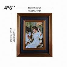 1 buc. Ramă foto retro în stil american vintage, culoare negru bronz, decor, colaj foto retro A4 de 6/7/8/10 inch, poate fi folosită ca decor pentru noptieră sau pentru agățat de perete - Cupru negru american - Vizualizare 9