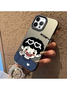 Questa custodia per telefono carina per coppie è un regalo meraviglioso per il tuo ragazzo o la tua ragazza. Compatibile con 16, 15, 14, 13, 12, 11, Pro, Plus, Pro Max, Galaxy S22, S23, S24, S25, Plus, FE, Edge, Ultra. - Argento - Visualizzare 2