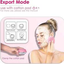 2 IN 1 Mini Electric Silicone Cleansing Brush Ultrasonic Cleansing Brush Massager USB Charging Waterproof Cleansing Device 600mAh