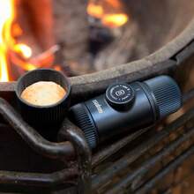 Nanopresso Portable Espresso MakerUpgraded Version Of Minipresso 18 Bar Pressure Ground Coffee Small Travel Coffee Maker Manually Operated Perfect For Trips And Camping Outdoor - 黑色 - 查看 6