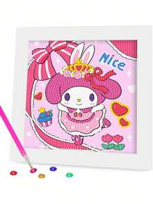 3D Diamond Painting Kits - Sanrio Characters (Hello Kitty, Pompompurin, Kuromi, My Melody), DIY Handmade Craft Decor, Creative Gift For Kids, Birthday, Holiday - Multicolor - View 7