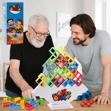 Juguete de Apilamiento con Equilibrio, Bloques Rusos de 64 Piezas, Juego de Equilibrio, Apto para Adultos, Nios y Nias a Partir de 3 Aos, Juguete de Equilibrio Perfecto para Todas Las Edades. - inicial - Ver 10