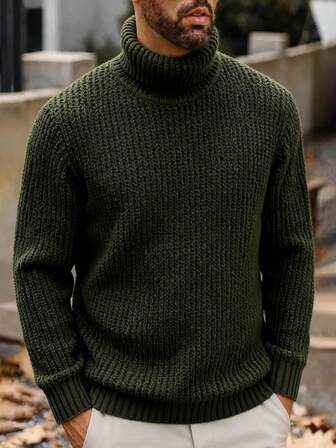 Casual Elegant Autumn/Winter High-End Men's Knitted Pullover Sweater, Warm And Fashionable