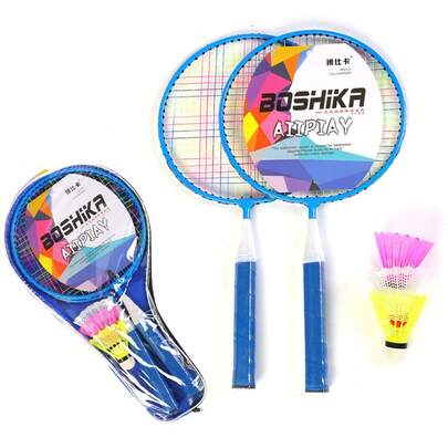 1 Paar Badminton Schläger Ball Set Sport Spiel Indoor Outdoor zufällige Farbe