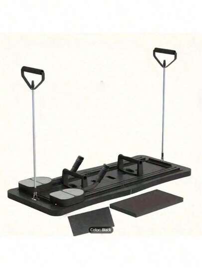 1 Piece 4-In-1 Multifunctional Fitness Board With Abdominal Roller, Push-Up Bar, Resistance Bands And Plank Support - Foldable Home Gym Equipment, Made Of PP Material, Ideal Gift For Valentine's Day, Women's Day, Mother's Day, Thanksgiving, Christmas