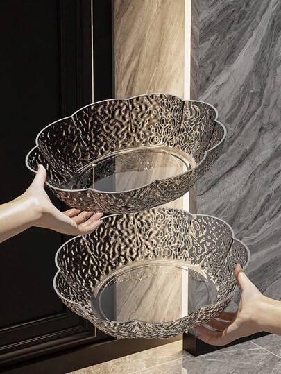 1 pezzo Vassoio da portata con disegno floreale, per contenere cibo, snack, bevande, sushi, bistecca, pizza, dolci, torte, pane, vassoio per colazione, vassoio per caffè, vassoio per tè, vassoio per affettati, Eid Al-Fitr