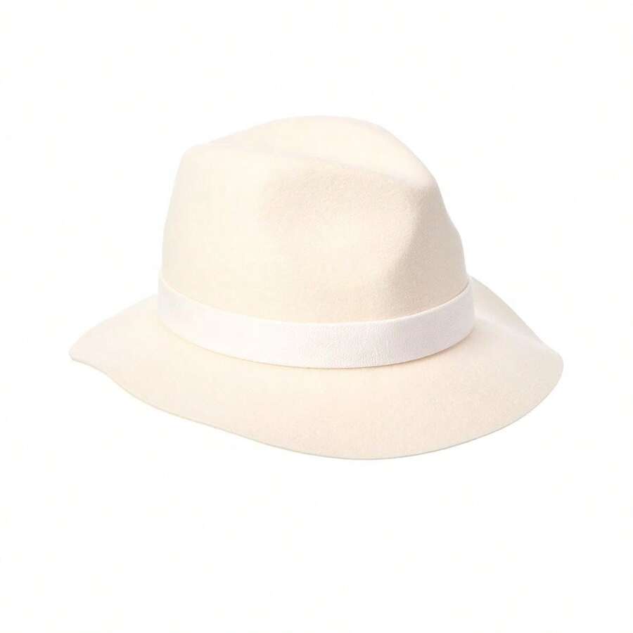 Bruno Magli Suede Band Wool Fedora - White - View 1