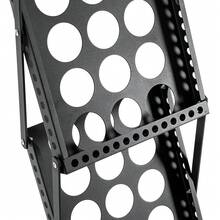 WUPYI Expositor plegable de 4 niveles para folletos, revistero de hierro, estantería de oficina, soporte para catálogos y literatura para oficinas y ferias comerciales, estantería escalonada, artículos para el hogar, decoración del hogar