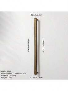 1 件复古铜 T 形圆线简约奢华家具把手、橱柜门拉手、抽屉旋钮、单孔，含安装螺丝 - 銅色 - 查看 20