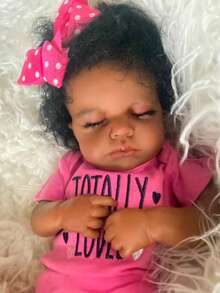 African American Reborn Baby Doll 20 Inch | Ultra Realistic Black Newborn With 3D Veins, Soft Body | Gift Set For Kids & Collectors  | Gift For Kids, Christmas, Birthday - Nhiều màu - Xem 5
