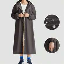 معطف مطر يونيسكس طويل من EVA، معطف مطر مقاوم للماء مسمك، معطف مطر يونيسكس مزود بقبعة، مناسب للسفر والتنزه والتخييم في الهواء الطلق. معطف مطر طويل مسمك وقابل للحمل بالكامل، مقاوم للماء والرياح، سريع الجفاف وقابل للتنفس. عزل، عيد الحب، كلب صغير، كرنفال