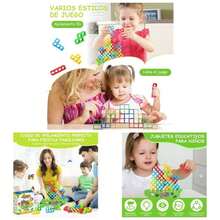 Juego Equilibrio Torre, 64 Piezas Tower, Juguetes de Apilamiento de Equilibrio, Torre de Bloques Tipo para nios, Stack Tower, Juegos de Mesa perfectos para nios y Adultos - inicial - Ver 1