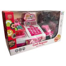 Juguete Caja Registradora Didáctica con Sonido, Accesorios de Super Mercado Dinero Didáctico - Rosa Roja - Ver 5