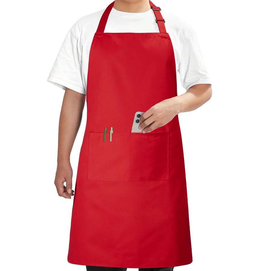 Chef Apron & Chef Hat - Red - View 1