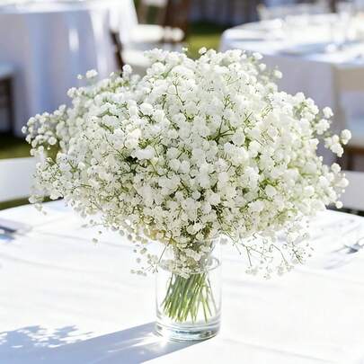 12/6 bông hoa baby's breath nhân tạo, hoa baby's breath trắng, trang trí đám cưới, bó hoa rời, cảm giác chân thực, thích hợp trang trí nhà cửa và văn phòng, cắm hoa, vật trang trí trung tâm nhân tạo, trang trí sân vườn ngoài trời, trang trí tiệc cưới, sinh nhật, tiệc cô dâu (23cm)
