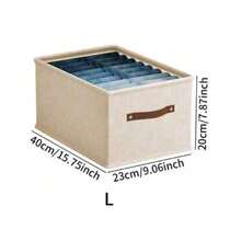 1/2pcs Beige Oxford Cloth Foldable Drawer-Style Clothing Storage Box Without Compartments For Closet, Jeans, And Sweater Organization. Decorations Autumn Decor Festival Decor Room Decor Home Decor Fall Decor Bedroom Decor - Beige - View 6