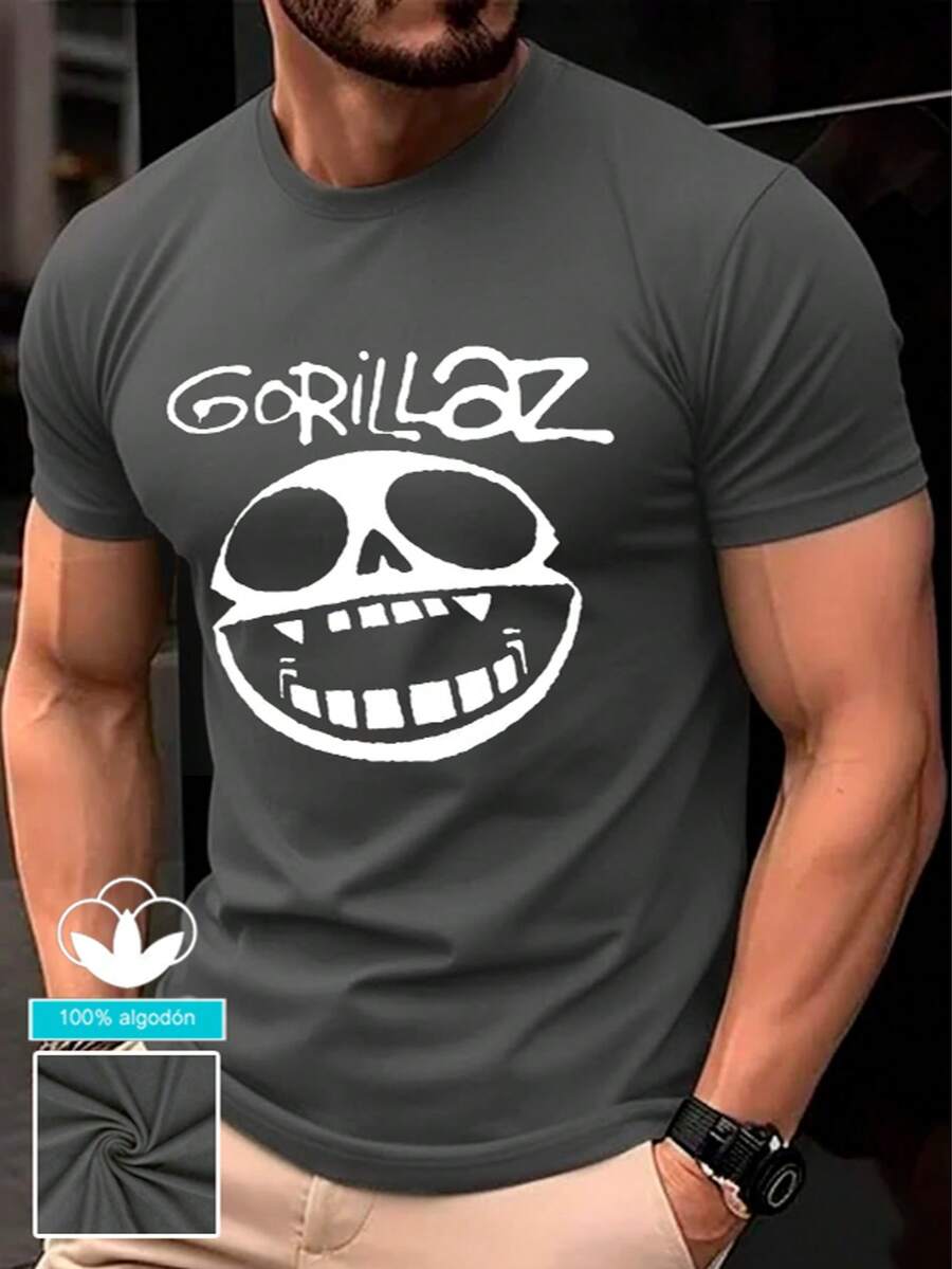 Camiseta 100% algodón para hombre con un elegante estampado de luna animado de alta gama. Camiseta informal y cómoda de manga corta con cuello redondo. Perfecta para primavera y verano, ideal para cualquier ocasión. Color liso, informal y para uso diario. Camiseta ligera y transpirable de manga corta para verano (Tallas S, M, L, XL, XXL y XXXL).