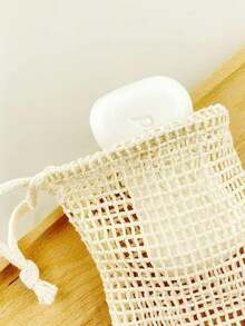 1 Pcs Apricot Mesh Bath Sponge Natural Jute Soap Bag Organic Cotton Foaming Net Baroque Style Bohemian Bath Essential Luxury Bathroom Accessory Old Money Aesthetic Vintage Washing Tool Hypoallergenic Material Machine Washable Colorfast Daily Skincare Routine Facial Cleansing  Body Exfoliation Autumn Winter Season Home Spa Experience Holiday Gift Christmas Present Valentines Day Special Thanksgiving Surprise Birthday Gift For Friends Mother Daughter Women Travel Bath Companion Gym Shower Must Have Outdoor Camping Essential Practical Household Item Design  Living Product Gentle Exfoliator Rich Lather Creator Skin Friendly Texture Compact Storage Solution Multifunctional Cleanse Tool Ready To Gift For Her Self Care Package