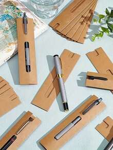 Hộp đựng bút bằng giấy Kraft (1/10/20/30 chiếc), hộp đựng bút đơn, họa tiết màu trơn chủ đề âm nhạc, đồ dùng và trang trí văn phòng phẩm và doanh nghiệp nhỏ, hộp đựng bút bằng giấy Kraft dày có cửa sổ | Túi đựng bút màu nâu, phù hợp với bút bi, bút máy, bút mực - Dùng cho văn phòng, trường học, quà tặng, kinh doanh - Tương thích với kẹp/nắp bút - Hộp đựng và sắp xếp, giá đựng bút, bao bì quà tặng, vẻ ngoài tự nhiên. - Nhiều màu - Xem 2