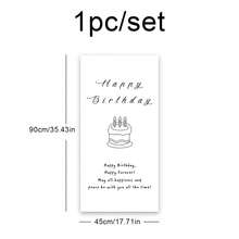 1套生日派对挂布，简约风格祝福主题背景墙海报 - 黑與白 - 查看 9