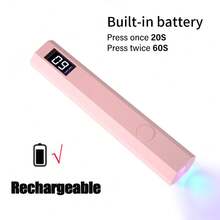 Portable Nail Dryer, USB Mini Nail Dryer Lamp, 180mAh Battery UV LED Nail Lamp, Suitable For Curing All Nail Gels, Applicable For Home Nail Salon - 彩色 - 查看 14