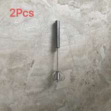 Stainless Steel Egg Beater, Milk Frother, Semi-Automatic Rotary Egg Whisk With Beechwood Handle, Manual Mixer, Durable Semi-Automatic Mixer, Easy Mixing And Whipping For Kitchen Baking - 10 Inch - View 13