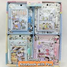 1pc Snoopy Notebook With Pen, Loose Leaf Notebook, Card Book, Cute Cartoon Notebook, Girl's Heart Notebook, Detachable Handheld Account, Random Style, Christmas Stocking Fillers,Christmas Gifts,Christmas,Christmas Decorations