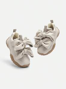 Balabala Kids Girls Sneakers, 2025 Spring Autumn Chunky Sneakers, Ballet Style - Gray Tone - View 5