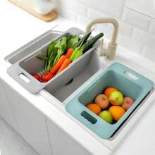 TOPINCN Cesta para Congelador Horizontal Cestas Ajustables para Congelador para Congelador Horizontal Contenedores Organizadores de Almacenamiento Expandibles Divisor con Asa para Cocina(Gris) - Tipo 2 - Ver 9