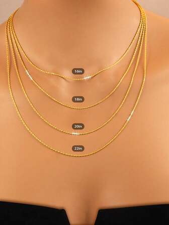 S925纯银精致结实1.8毫米扭纹缆绳项链，男女皆宜