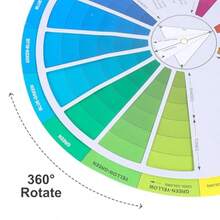 Color Wheel Chart Artists Color Mixing Matching Tools Paint Color Theory Wheel Creative Blending Board For Art And Makeup - Multicolor - View 5