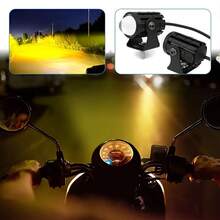 4PCS Dual Color LED Light Pods – Yellow & White Beam, 12–80V Universal Spotlights For Motorcycle, E-Bike, ATV, Truck, Mini Car, Off-Road Lighting – High Lumen, Compact Design, No Battery - 4PCS Dual Color LED Light Pods - View 6