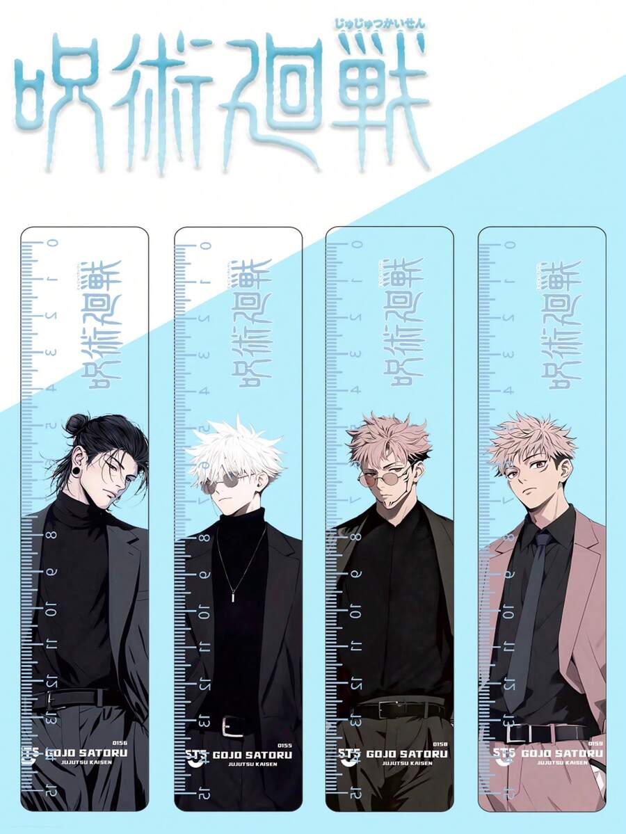 1pc , Gojo, Geto, Megumi, Sukuna, Yuji, Toge, Stylish Character Pattern Anime Derivative Creative Ruler, Student Stationery Essential, Drawing Tool - Multicolor - View 1